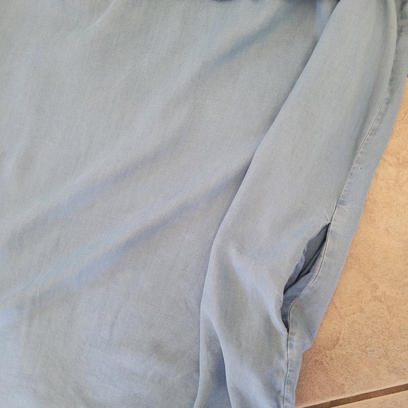 Denim style off the shoulder dress - Picture 2 of 3